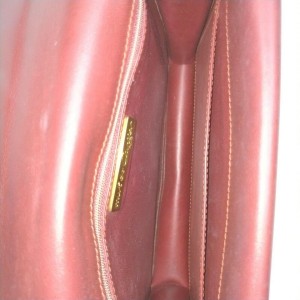 Cartier Bordeaux Leather Crossbody Flap Bag 863243