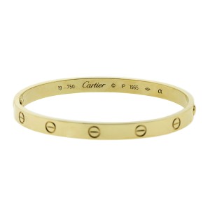 Cartier Love Yellow Bracelet Gold Size 19