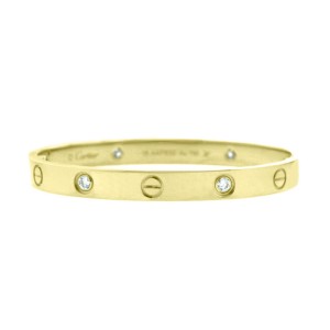 Cartier Love Bracelet Yellow Gold with Diamonds Size 16 