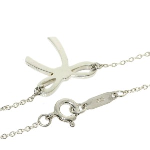 TIFFANY&Co. Bow ribbon Silver Necklace