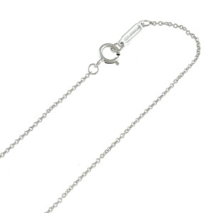 TIFFANY & Co 18K white Gold dia Metropiece Necklace 