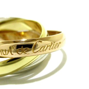 Cartier 18k White , Yellow and Pink Gold Trinity Ring LXJG-56