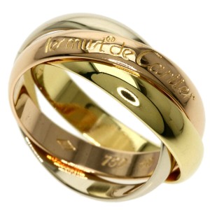 CARTIER K18 Yellow Gold/K18 White Gold/18K Pink Gold Trinity Ring 