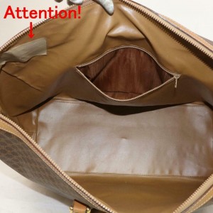 Céline Macadam Boston Duffle Extra Large Monogram 871737 Brown Coated Canvas Weekend/Travel Bag
