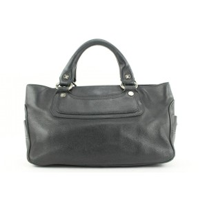 Céline Black Leather Boogie Tote Bag 21cel121
