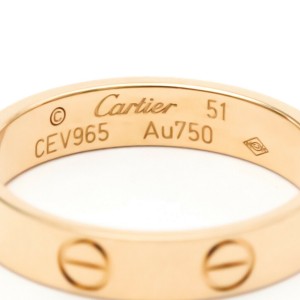 CARTIER 18K Pink Gold Mini Love Ring LXGoodsLE-561