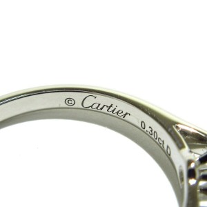 Cartier 950 Platinum Solitaire Diamond Ring LXJG-35