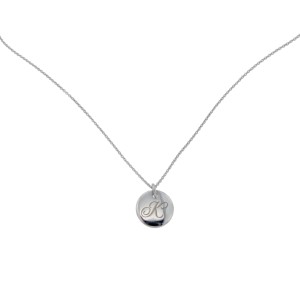 Tiffany & Co. 925 Sterling Silver Alphabet Letter K Necklace