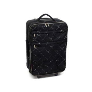Chanel 233110 Line Rolling Trolley Luggage Suitcase Carry-on Black