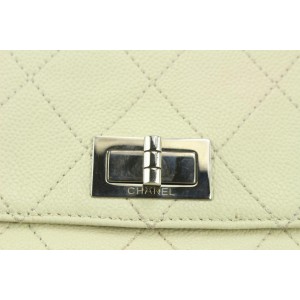 Chanel Ivory Caviar Leather Reissue Twin Quilted Pocket Jumbo Tote 1116c32