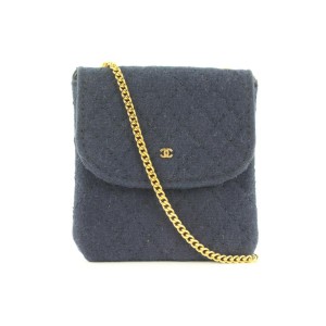 Chanel Mini Quilted Navy Micro Chain Flap Bag 630ccs316