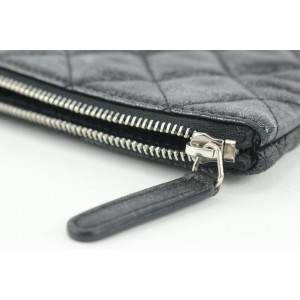 Chanel Black Embossed Lambskin Star O-Case Clutch Bag 761cas330