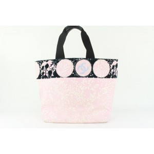 Chanel Pink x Black Terry Cloth CC Logo Tote Bag 929c97