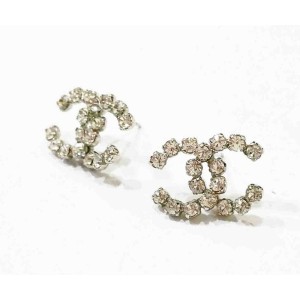 Chanel CC Rocky Super Shiny Rhinestone Piercing Earrings 