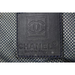 Chanel Navy Blue Stripe Sports Line Duffle Tote bag 929c98