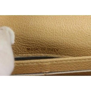 Chanel Beige Gold Leather CC Camelia Flap Wallet7ccs111