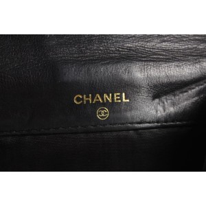 Chanel Black Caviar CC Logo Compact Wallet Change Pouch Coin 27ccs1223