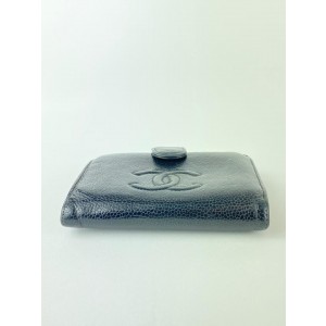 Chanel Black Caviar Leather CC Wallet Coin Purse Compact Wallet 8cc519