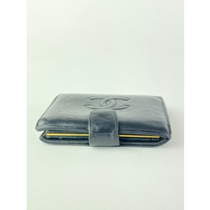 Chanel Black Caviar Leather CC Wallet Coin Purse Compact Wallet 8cc519