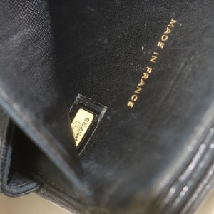 Chanel Black Caviar Leather CC Logo Coin Purse Compact Wallet 862298