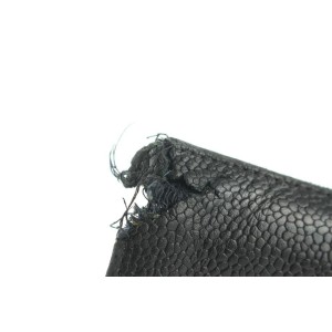 Chanel Black Caviar CC Logo Flap Long Wallet 8ct114