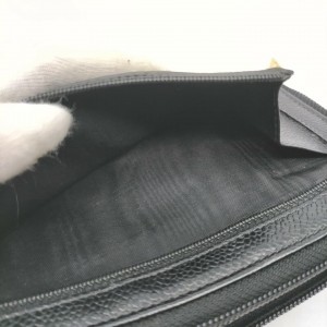 chanel leather wristlet wallet