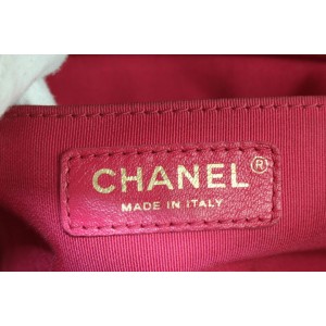 Chanel Dark Pink Fuschia Chevron Quilted Lambskin Medium Boy Bag Gold 53ca723