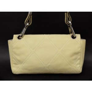 Chanel Bungee Cord Flap Vanilla Yellow Quilted 234722 Cream Canvas Shoulder  Bag, Chanel