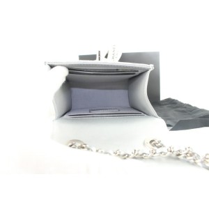 Chanel 21s Metallic Silver Lambskin Min Flap Chain Bag 593ccs315