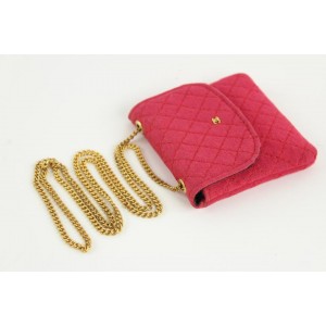 Chanel Quilted Red Mini Extra Small Flap Chain Bag 858458