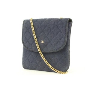 Chanel Micro Navy Quilted Mini Classic Chain Flap Bag 629ccs316