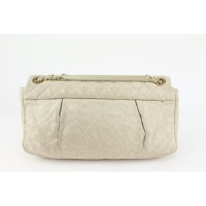 Chanel Ivory Quilted Leather Flap Bag GHW 1122c13
