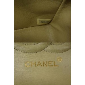 Chanel Beige Greige Quilted Grey Classic Double Flap 215857