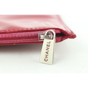 Chanel Red Patent Flat Pouch Bag 276ccs216