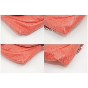 Chanel Red Caviar Leather Half Moon Chain Flap 9CK0