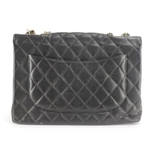 Chanel Handbag Classic Flap Jumbo Gold Hardware 20ck1207 Black
