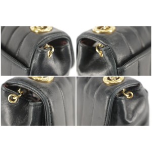 Chanel Handbag Classic Flap Vertical Quilted Mini 22ck1207 Black Lambskin  Leather Cross Body Bag, Chanel