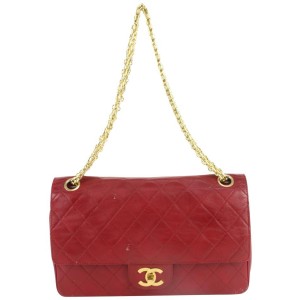 Chanel Red Quilted Leather Mademoiselle Medium Classic Double Flap 118c30