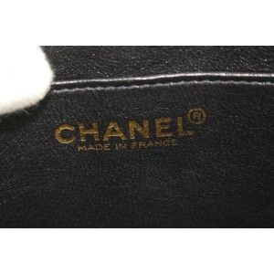 Chanel Black Lambskin Gold Handcuff Clutch Wristlet Pouch Bag 522cks38