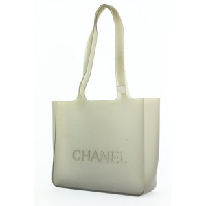 Chanel Translucent Rubber Black/Grey Rubber Tote Bag 32cas422