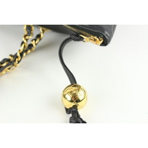 Chanel Black Caviar Leather Jumbo Chain Flap Pocket Tote 114c53
