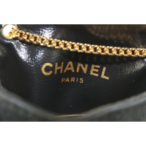 Chanel Mini Black Quilted Micro Chain Flap Nano Bag 715cas323
