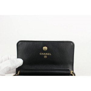 Chanel Black Quilted Lambskin Pearl Bracelet  Mini Chain Flap 923ca99