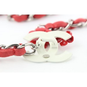 Chanel 04P Red Camellia Chain Belt or Floral Necklace 717ccs323