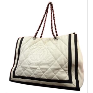 Chanel GST  Two-Tone Quilted Chain Grand Shopping Tote 2151949