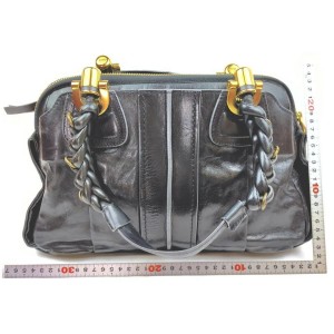 Chloe Black Leather Heloise Satchel Bag 862658