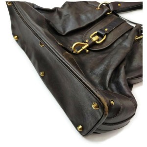 Chloé Dark Brown Leather Kerala Shoulder Bag 862271