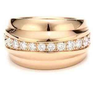 Chopard 18K Rose Gold and Diamonds Ring 829399 Size 6.75 