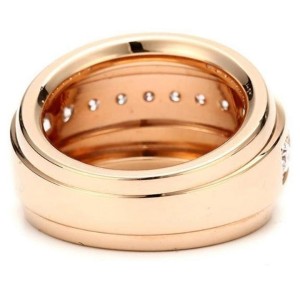 Chopard 18K Rose Gold and Diamonds Ring 829399 Size 6.75 