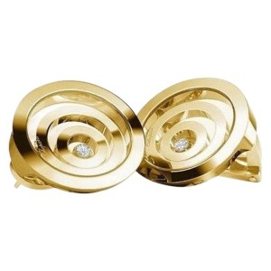 Chopard 18K Yellow Gold Happy Spirit Diamond 845418 Earrings